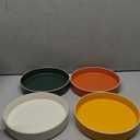 Odense 9.8" Large Dinner Plates(Set of 4) - Ceramic Plates for Dining Serving - For Salad, Pasta, Steak - Modern & Minimal, Wide Round Design, Stackable - Microwave & Dishwasher Safe (Vanilla Cream)