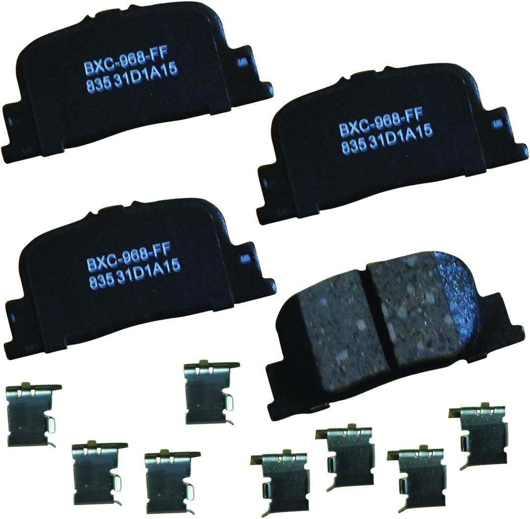 Bendix Premium SBC835 Ceramic Rear Brake Pads for Lexus ES300 2001-2000, Scion tC 2010-2005, Toyota Camry 2001-2000