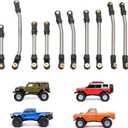 MEUS Racing SCX24 Links Titanium High Clearance Chassis Links & Steering Links Set for Axial SCX24 C10 Bronco Wrangler 1/24 RC Crawler(Titanium Alloy)