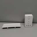 Power Charger Shelf-CFMASTER 11 Port Surge Protector Wall Outlet, 8 Electrical Outlet Extenders and 3 USB Ports 3.4A, with Removable Built-in Shelf and LED Indicator, FCC Listed, White