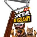 Extra Large 2-Sided Undercoat Rake for Dogs & Cats, Dog Brush for Shedding Remove Mats, Dematting Comb, Safe&Gentle Grooming Brush for German Shepherds Medium to Long-Haired Pets,Premium Wooden Handle