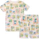 Burt's Bees Baby Baby Girls' Pajamas, Short Sleeve Tee and Shorts 2-piece Pj Set, 100% Organic Cotton