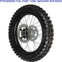 18" Rear Wheel Rim Tire Assembly For Dirt Trail Bike Apollo 250cc DB-36 110/90-18 Includes Brake Rotor and 530 18T Sprocket (DOES NOT FIT HAWK250 or RAVEN250)