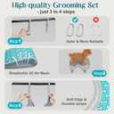 Supet Dog Grooming Hammock Harness for Dogs Cats, Relaxation Pet Nail Clipper Hammock, Restraint Dog & Small Animal Leashes Sling for Groomingk for Nail Trimming (Coral Blue, S)
