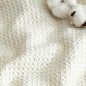 Bedsure GentleSoft 100% Cotton Blanket Twin XL Size for Bed - Breathable Lightweight and Soft for Summer, Basket Waffle Weave Woven Blankets, Home Decor Gift for Women, White, 66x90 inches
