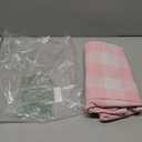 BALCONY & FALCON Gingham Table Cloth Rectangle  Reversible Water-Resistant Cotton Checkered Tablecloth for Easter, Spring Outdoor Picnic, Camping, Kitchen, Party Decor (Pink White, 55x95 Inch)