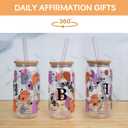 ANOTION Cute Cups - Ini-Tial Monogrammed Personalized Gift for Women, White Elephant Gag Christmas Birthday Inspirational Coffee Cup