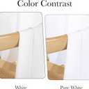 NICETOWN Non-See-Through White Sheer Curtains 96 inches Long 2 Panels, Privacy Rod Pocket & Back Tab Window Drapes Light Filtering for Bedroom/Living Room, W52 x L96