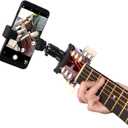 Guitar Head Phone Holder Mount for Live Broadcast Teaching Video Recording Android and iPhone Compatible Guitar/Electric Guitar/Bass/Ukulele