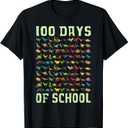 100 Days of School Dinosaur 100 Days Smarter 100th Day Kids T-Shirt Kids 8