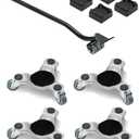 VEVOR Furniture Dolly, 4 Pack 6-Inch Steel Tri-Dolly with 360° PP Swivel Wheels and Non-Slip Cap, 3 Wheels Furniture Lift Mover Tool Set for Moving Heavy Furniture Refrigerator Sofa