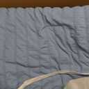 CozyLux Queen Comforter Set Grayish Blue Seersucker 7 Pieces Bed in a Bag Queen Comforter Set with Sheets, Dusty Blue Luxury Bedding Sets with Down Alternative Comforter, Sheets, Pillowcases & Shams