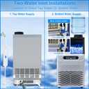 Amzgachfktch Commercial Ice Maker, 100lbs/24H Under Counter/Freestanding Ice Maker with 22 Lbs Storage, 2 Water Inlet Modes, Auto Self Cleaning Ice Machine for Home/Bar/Office/Shop