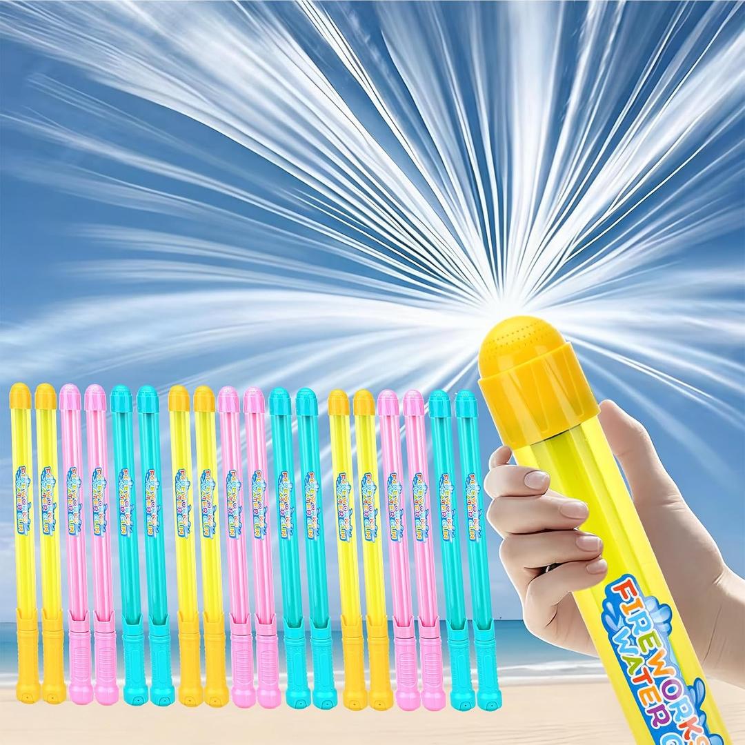 18Packs Creativity Fireworks Water Gun,Sprays Water in a Firework-Like Pattern, Squirt Gun for Kids, Bulk Samll Water Blaster Summer Pool, Backyard, Beach Water Game Outdoor Toys