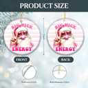 2 x Funny Adult Ornament 2025  White Elephant Gift, Big Nick Energy Ceramic Ornament with Cool Santa Design  Holiday Tree Decoration, Gag Gift & Stocking Stuffer for Adults