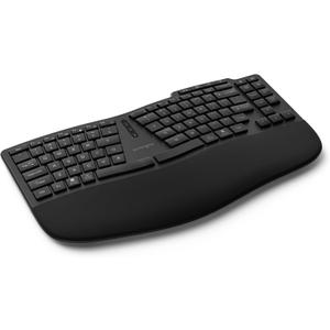 Kensington Pro Fit Ergo Wireless Keyboard KB675, Ergonomic, Rechargeable, Bluetooth & 2.4GHz Connection, Programmable Keys, Black, K75491US