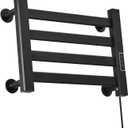 Towel Warmer Rack, Heated Towel Rack for Bathroom,Wall-Mounted Plug (Not Hardwired), Aluminum Alloy, with Timer and Temperature Adjustment, Overheat Protection Function(Small Black)