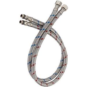 Homevacious 40-Inch Long Bathroom Kitchen Faucet Connector Braided Supply Hose 3/8-Inch Female Compression Stainless Steel Sink Faucet Connection Thread x M10 Male Connector x 2 Pcs (1 Pair)