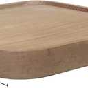 Raft Floating Shelf Wood Round Wall Mounted Showcase Wall Shelf Hanging Planter Storage Wooden Shelf for Plants Photo Candle Invisible Wall Decoration Design Set of 2 (Square 7.09 inch)