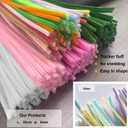 Pipe Cleaners, 500Pcs Creative Craft Flower Kit DIY Handmade Pipe Cleaners Bulk, Chenille Stems Supplies for Bouquet Festivals Gifts, Home Decorations
