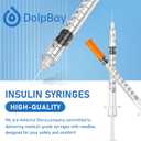 Insulin Syringe with Needle, 30G 1cc 1/2-Inch (12.7mm), Box of 100