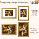 Upsimples Vintage 8x12 Picture Frame, Antique Gold Frames Display 6x8 with Mat or 8 x 12 Photo Without for Wall or Tabletop Decor, 1pack