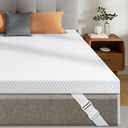 4 Inch Firm Mattress Topper Queen, Extra Firm Gel Infused Bed Topper for Back Pain Relief - Firm Foam CertiPUR-US Certified