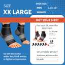 6 Pairs Plantar Fasciitis Socks for Men & Women, Ankle Brace Compression Socks with Arch Support for Achilles Tendonitis, Heel Pain, Swelling & Arthritis Relief, Black, XX-Large