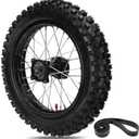 90/100-14 3.00-14 Dirt Bike Rear Wheel Tire & Inner Tube Assembly Compatible with 125cc 140cc 150cc Apollo YZ85 CRF125F KLX125 TTR125 SSR TaoTao DB17 Off Road Motocross Parts with 15mm Bearing