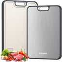 Sumzzz Titanium Cutting Board for Kitchen, Cutting Board Double Sided Food Grade, Pure Titanium/PP, Easy to Clean Large Size 15”×10.3”