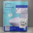 Hibbent Premium Elongated Toilet Seat with Quiet Close, One-Click to Quick Release, Installation Non-Slip Seat Bumpers, Slow Toilet Seat and Cover, Cleaning-White Color