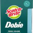 Scotch-Brite Dobie Colors Pads, Dobie Sponge for All Purpose Cleaning of Kitchen, Bathroom, and Household, Non Scratch Pads Safe for Non-Stick Cookware, 24 Count (3 Count (Pack of 8))
