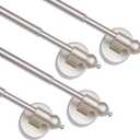 Magnetic Curtain Rods for Metal DoorsMulti-Use Adjustable Appliance for Windows Iron Steel Places9-16 InchNickel4 Pack