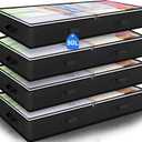 90L Under Bed Storage Containers, Closet Organizers and Storage Bins, Foldable Underbed Storage Bags for Blankets, Towels, Comforter, Sweaters, Linen Sheets, Wrapping Paper (Black, 4 Pack)