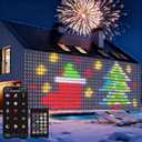 echosari Smart Curtain Lights Plug in, 400 LED Curtain Lights with App Programmable 6.6 x 6.6ft RGB&IC DIY Pattern Music Sync for Bedroom Backdrop Decor