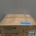 Drop Arm Bedside Commode, Commode with Padded Seat and Backrest, 500lbs Capacity, 5.81QT Removable Bucket, Adjustable Height Portable Toilet for Adults, Gray