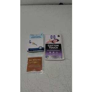 1 Nut Milk Bag 11x9, 2 Eraser Sponge 2.75x4.75, Sealy Cotton Touch 20x28