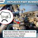 Aluminum Engine Coolant Housing Water Outlet Kit with Inlet Hose and Oil Cooler Hose Compatible with 2011-2021 Chevy Cruze Sonic Trax, Buick Encore 1.4L Replaces 25193922, 902-846, 13251447, 55596898