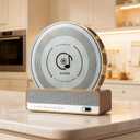 Cutting Board Set, Checkered Wood & Glass Cutting Boards for Kitchen, Retro Record Style Chopping Board with Holder, Serving Tray Gift Set, Ideal for Meat, Bread, Vegetable, Fruit