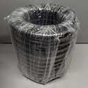 Pond Tubing ID 1  50ft Black Corrugated Flexible Reinforced Waterfall Pond Tube Sump Pump Hose, Non-toxic & Kinkproof (50 ft, 1" ID)