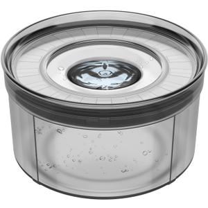 1Gallon No Spill Dog Water Bowl-3.8L Large Capacity, BPA-Free, Anti-Splash & Anti-Digging Design with Non-Slip Base for Messy Drinkers (Smoky)