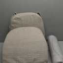 IASEAHK Chair Cushions for Dining Chairs Set of 4, Non Slip Kitchen Chair Pads, 17" x 16" x 2", Indoor Dining Chair Cushions with Ties, D-Shaped Seat Cushions for Kitchen Chairs, Beige