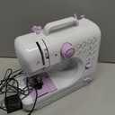 Sewing Machine for Beginners & Kids, Mini Portable Sewing Machines with 12 Built-in Stitch Patterns, 2-Speed Foot Pedal, Perfect for Teaching Daughter Granddaughter to Sew(Purple White)