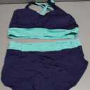 Plus Size Colorblock Two Piece High Waisted Bikini Set Scoop Neck Swimsuit, 16W
