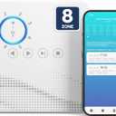 tolviviov Smart Sprinkler Controller, 8-Zone Indoor WiFi Irrigation Controller, App Enabled, Simple Automated Watering Scheduling, Local Weather Intelligence, Rain, Freeze Skip