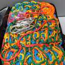 Climbing Net 6.5' x 9.8', Double Layers Playground Safety Net for Kids, Multicolored Climbing Cargo Net for Tree House, Obstacle Training, Back Yard