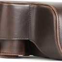 Megagear MG1485 Sony Alpha A6500 (16-70, 18-135 mm) Ever Ready Leather Camera Case and Strap - Dark Brown