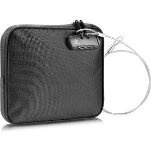 Beach Locking Bag, 9x7.5 Inch Portable Safe for Phone, Wallet, Keys | Anti-Theft Locking Travel Pouch for Pool, Vacation (Black)