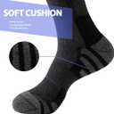 JOYNÉE 8 Pairs Mens Crew Athletic Work Long Socks Calf Cushioned Socks for Sports Running Workout Gym