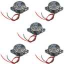 12V, 3-24V Active Piezoelectric Buzzer for Arduino, ESP32, ESP8266, Raspberry Pi, 5 Pieces